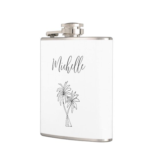 熱帯性ヤシエレガントの植物葉 フラスク (左)