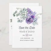 熱帯性ユーカリ結婚モン セーブザデート (正面/裏面)