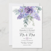 熱帯性ユーカリ結婚モン 招待状 (正面)