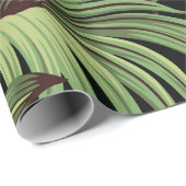 熱帯性ヴィンテージトゥーカン、ヤシ葉のフローラ船員 ラッピングペーパー (ロールコーナー)