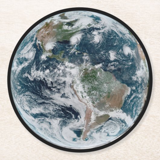熱帯性低気圧の緩やかな連鎖 ラウンドペーパーコースター (正面)
