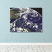 熱帯性低気圧カティア、リー、マリア、ネイト。 キャンバスプリント (インサイチュ (ウッドフロア))