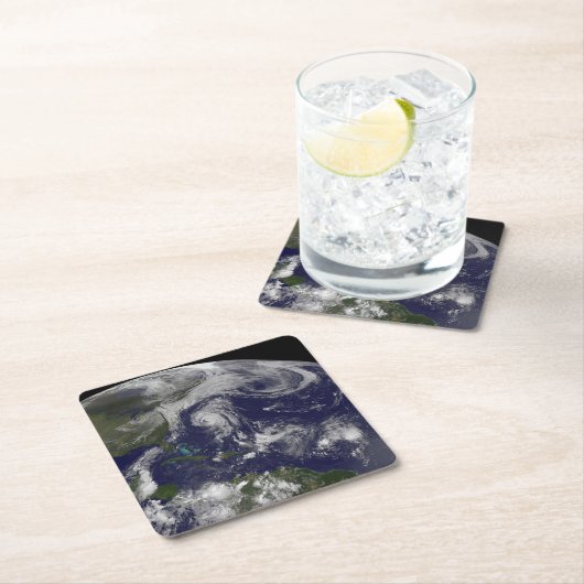 熱帯性低気圧カティア、リー、マリア、ネイト。 スクエアペーパーコースター (インサイチュ)