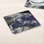 熱帯性低気圧カティア、リー、マリア、ネイト。 スクエアペーパーコースター (アングル)