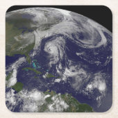 熱帯性低気圧カティア、リー、マリア、ネイト。 スクエアペーパーコースター (正面)