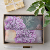 熱帯性大型ウミガメ&ウォータカラー花模様 薄葉紙 (ギフト)