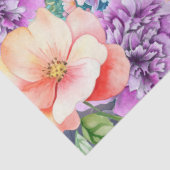 熱帯性大型ウミガメ&ウォータカラー花模様 薄葉紙 (詳細)