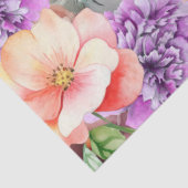 熱帯性大型ウミガメ&ウォータカラー花模様 薄葉紙 (詳細)