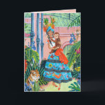 熱帯性少女の熱帯性動物 |グリーティングカード カード<br><div class="desc">カルチタデザイン©2016 All Rights 感じ Reserved to change or add文字!私の仕後を追事は以下で行える： www.facebook.com/Cartita.Design私のイラストレーションを望楽しむむ！私の店で他のアイテムを探す！</div>