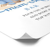 熱帯性少年テディベア青い花母オサバー ポスター (角)