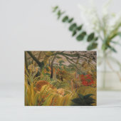 熱帯性嵐の中のトラ |アンリ・ルソー ポストカード (スタンド正面)