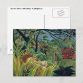 熱帯性嵐の中のトラ（驚き） ポストカード (正面/裏面)