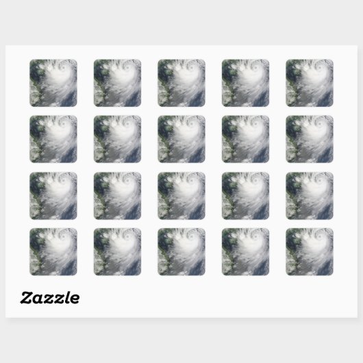 熱帯性嵐Koppu近くの上陸 スクエアシール (シート)