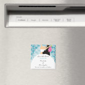 熱帯性新郎新婦Date Magnetを保存 マグネット (インサイチュ (食洗機))