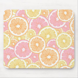 熱帯性柑橘系ピンクオレンジイエローフルーツ夏 マウスパッド