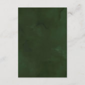 熱帯性水彩の葉金ゴールド結婚詳細 エンクロージャーカード (裏面)