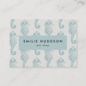 熱帯性海馬、魚屋、ペットショップ、水族館 名刺 (正面)