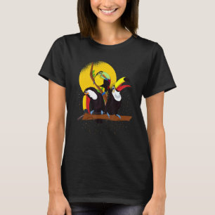 熱帯性熱帯動物外来種トゥーカン Tシャツ