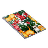 熱帯性猫柄ノート ノートブック (右側)