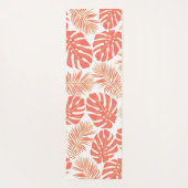 熱帯性生物サンゴ、金ゴールド葉及びモノグラム ヨガマット (裏面)