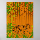 熱帯性竹とヒョウ ポスター (正面)