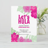 熱帯性結婚ブライダルシャワーピンクルアウ（ハワイ式宴会） 招待状 (スタンド正面)