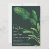熱帯性緑化植物植物ブライダルシャワー 招待状 (正面)