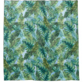 熱帯性緑葉草 シャワーカーテン (正面)