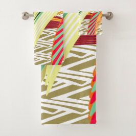 熱帯性羽毛ボヘミアンタオル バスタオルセット