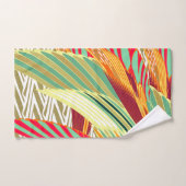 熱帯性羽毛ボヘミアンタオル バスタオルセット (ハンドタオル)