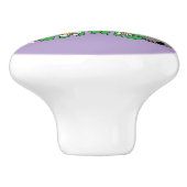 熱帯性花とかわいい猫 セラミックノブ (側面)