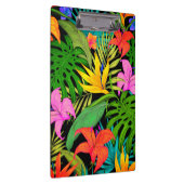 熱帯性花とヤシの葉ハワイアンカラフル クリップボード (右)