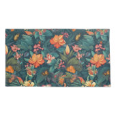 熱帯性花と葉蝶付き 枕カバー (裏面-左)