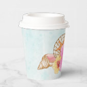 熱帯性花と貝殻 | Mermaid 紙コップ (右)
