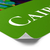 熱帯性花ヘリコニアクイーンズランドオーストラリア ポスター (角)