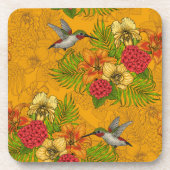 熱帯性花束とハミングバード2 コースター (正面)