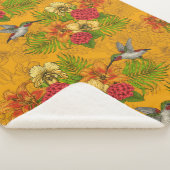 熱帯性花束とハミングバード2 シェルパブランケット (3/4)