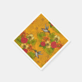 熱帯性花束とハミングバード2 スタンダードカクテルナプキン (角)