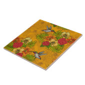 熱帯性花束とハミングバード2 タイル (側面)