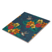 熱帯性花束とハミングバード タイル (側面)