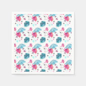 熱帯性葉三角パターン スタンダードカクテルナプキン (正面)