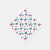 熱帯性葉三角パターン スタンダードカクテルナプキン (角)