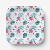 熱帯性葉三角パターン ペーパープレート (正面)