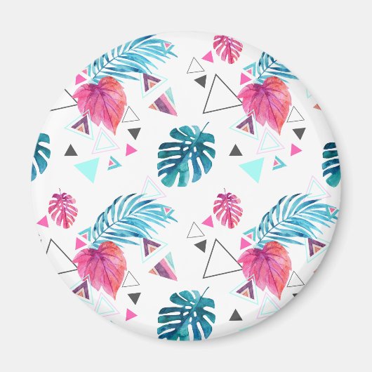 熱帯性葉三角パターン マグネット (正面)