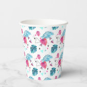 熱帯性葉三角パターン 紙コップ (裏面)