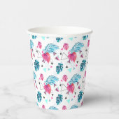 熱帯性葉三角パターン 紙コップ (右)