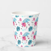 熱帯性葉三角パターン 紙コップ (正面)