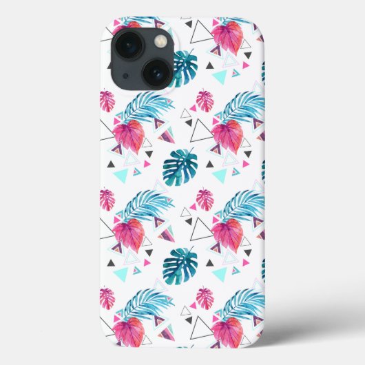 熱帯性葉三角パターン Case-Mate iPhoneケース (裏面)