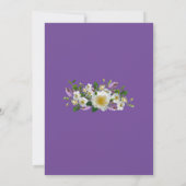 熱帯性藤の花と大きなカラフルの鳥 招待状 (裏面)