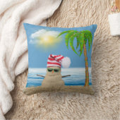 熱帯性雪だるまとパームツリー クッション (ブランケット)